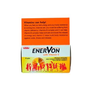 UNITED AMERICAN ENERVON WITH VITAMIN C TABLETS 30