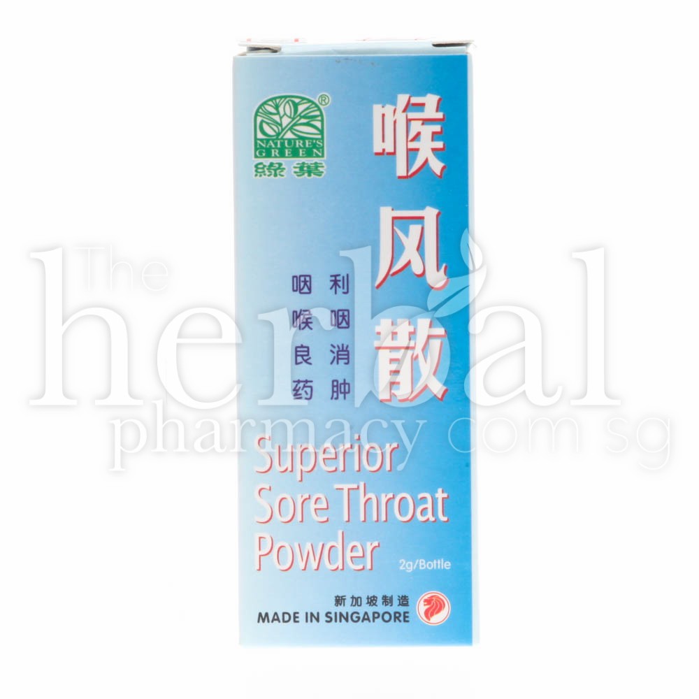 NATURE'S GREEN SUPERIOR SORE THROAT POWDER 2gm
