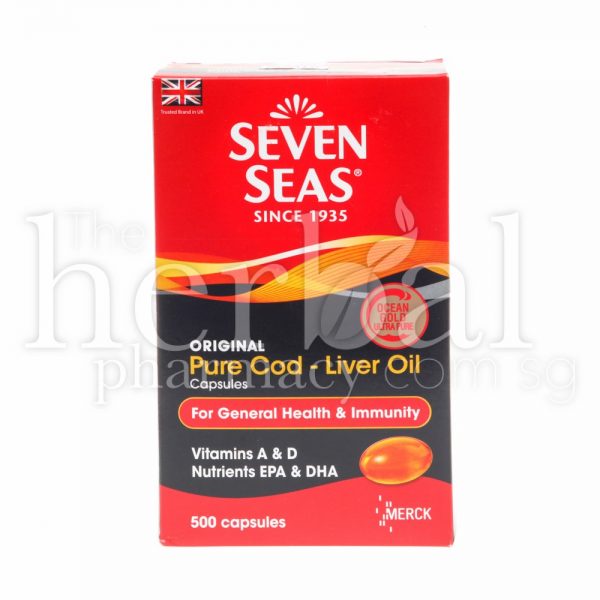 SEVEN SEA PURE COD LIVER OIL CAPSULES 500
