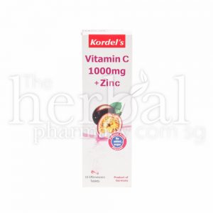 KORDEL'S VITAMIN C 1000mg + ZINC (PASSION FRUIT) EFFERVESCENT 10's