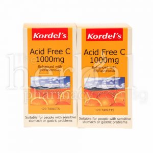 KORDEL'S ACID FREE C 1000mg TABLETS 120x2