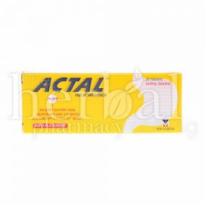 ACTAL PLUS FAST ACTING ANTACID 20 TABLETS