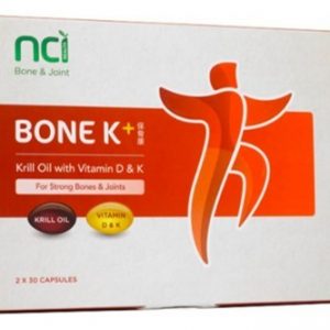 NCI BONE K+ with Krill oil, Vitamin D and K 60capsules x 1box